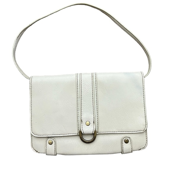 Tommy Hilfiger | Y2K 90’s vintage small white leather shoulder bag size … - Picture 1 of 11